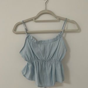 Pacsun LA hearts light blue crop tank